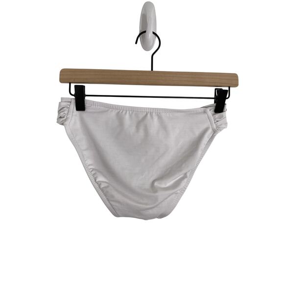 Mossimo Small Mid Rise Waist Women's White Sailor Chic Retro Bikini Bottoms - Picture 4 of 4